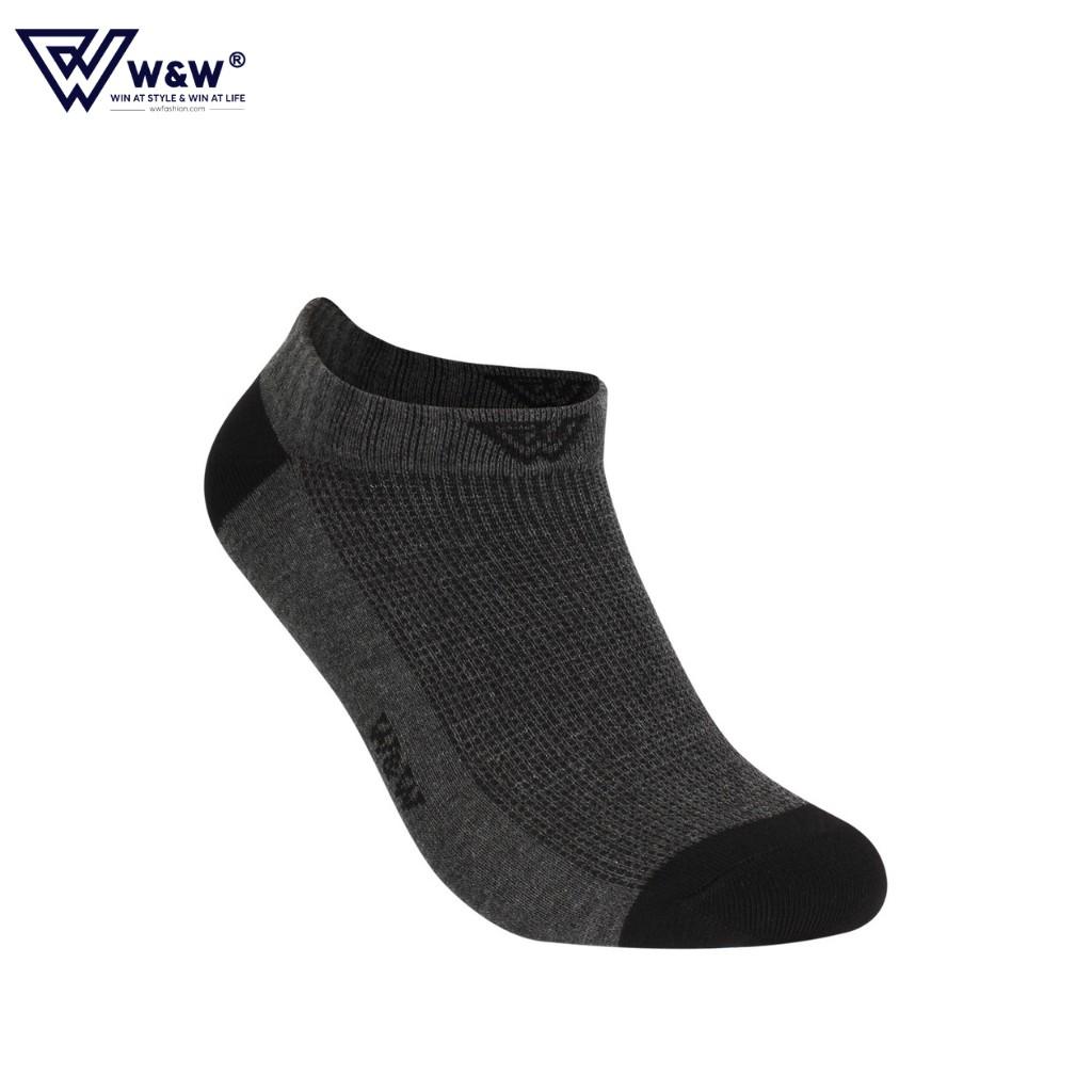 Tất Vớ Nam Cổ Ngắn Cao Cấp W&W Chất Liệu Vải Sợi Tổng Hợp Mềm Mịn, Thoáng Khí Chống Hôi Chân WM27
