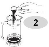 Đổ  nguyên liệu vào bình pha cà phê Bialetti kiểu Pháp 1L 990003190