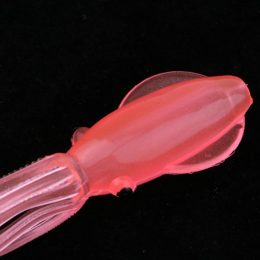 2x 10pcs Squid Fishing Lures, Luminous Squid Skirts Lures Bass Bait Crankbait for Saltwater Freshwater