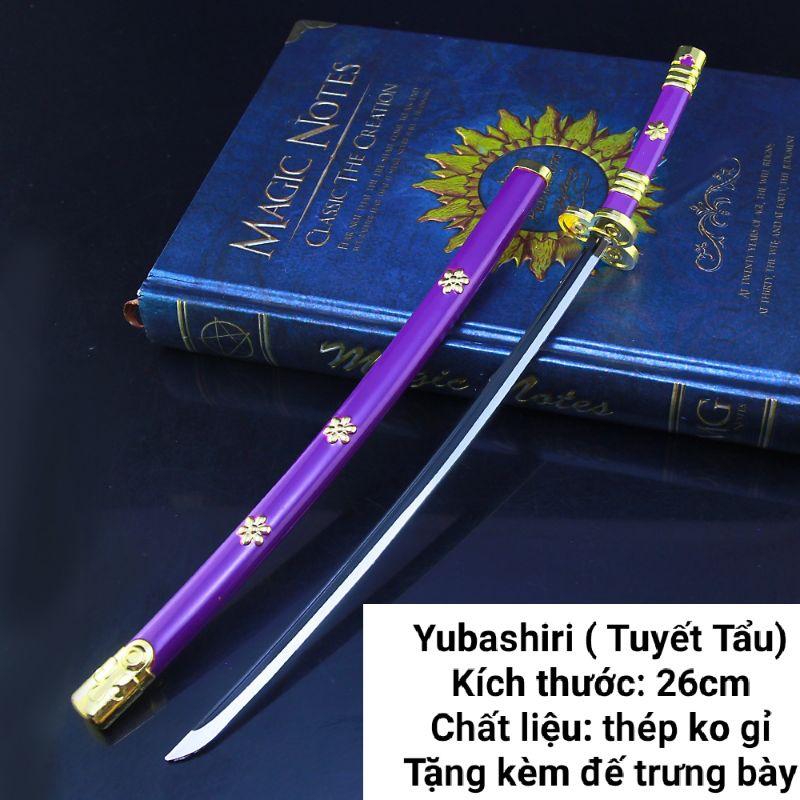 (26cm) Mô hình trưng bày Kiếm Zoro One Piece Bằng Hợp Kim Không Gỉ - Thanh Enma Tím