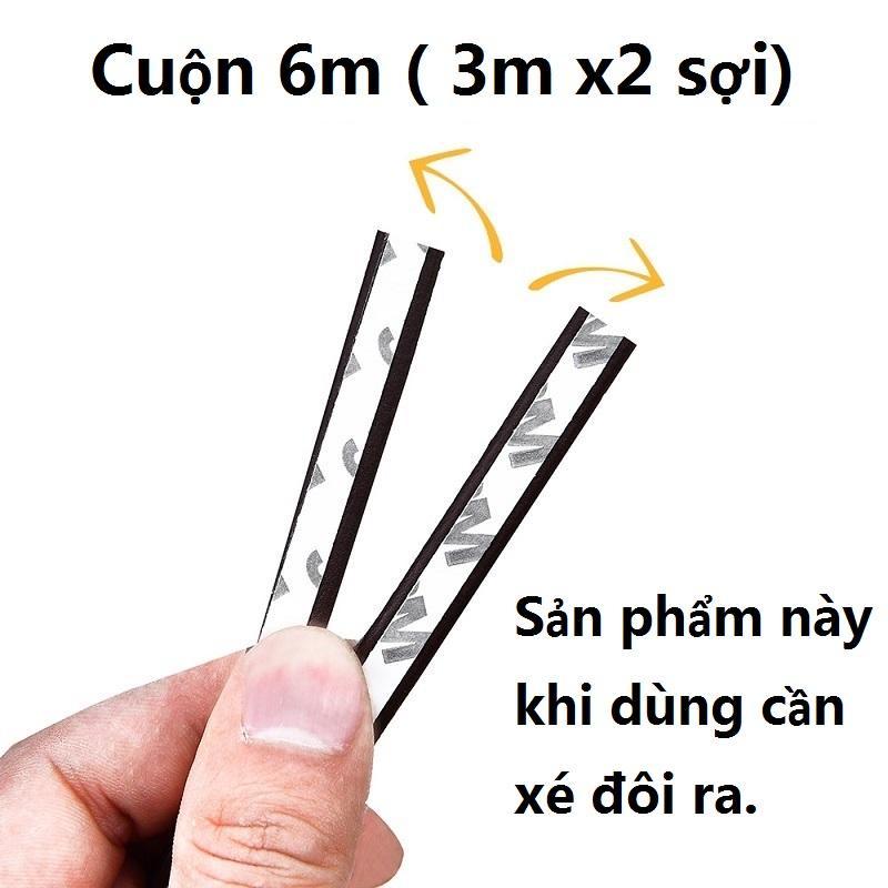 6 Mét Chặn Cửa, Ron Dán Khung Cửa, Lấp Kín Khe Hở, Chặn Nước, Cách Âm, Chống Thoát Nhiệt, Va Đập - Dán Được Mọi Loại Cửa