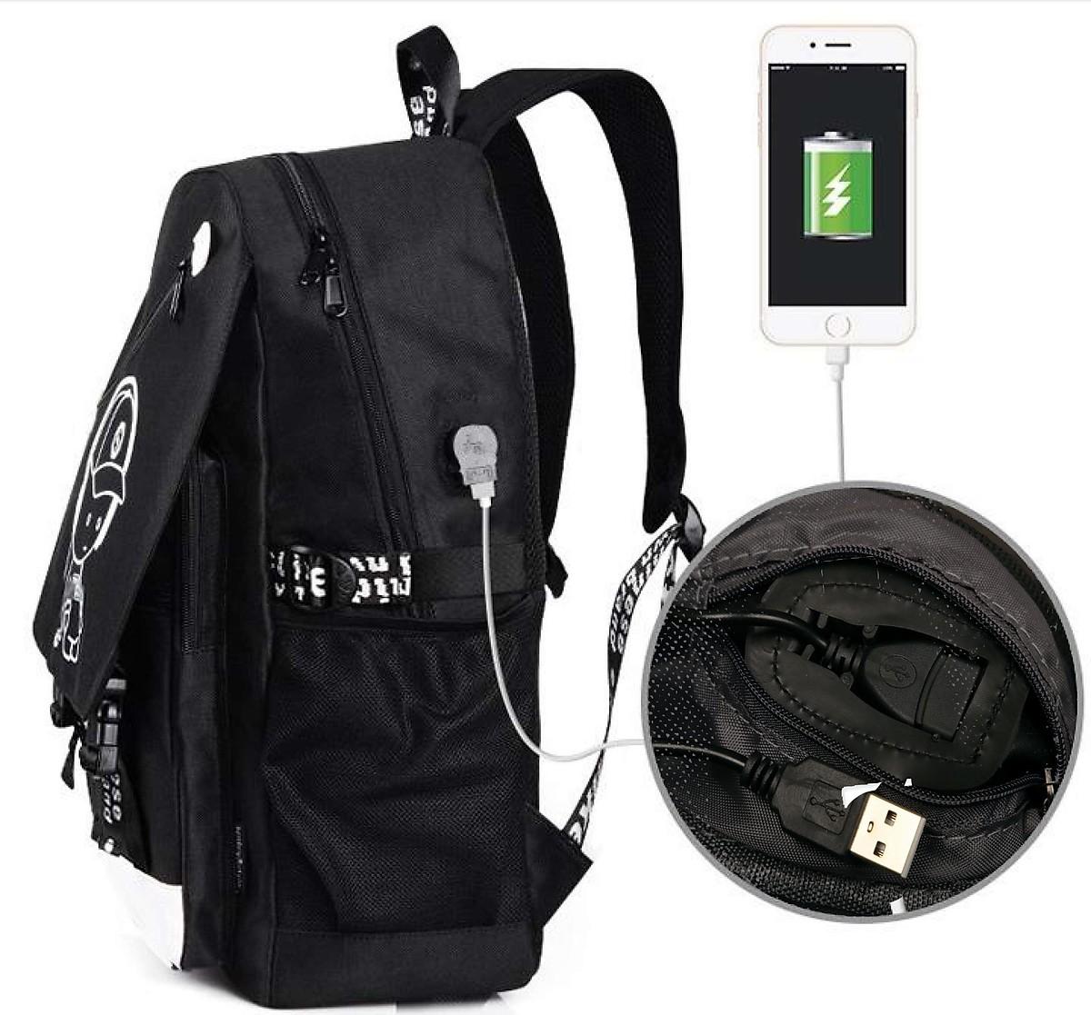 Balo Nam Nữ KOJIBA Phát Sáng Có Sạc USB, Khóa Chống Chộm, Chống Nước Balo Đi Học Hot Trend 2019