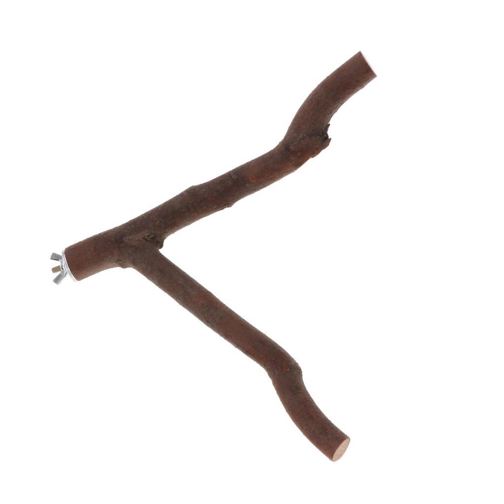 3# Branch Stand Perch Parrot Parakeet Bird Toy Cage Wood Training Perches 2x