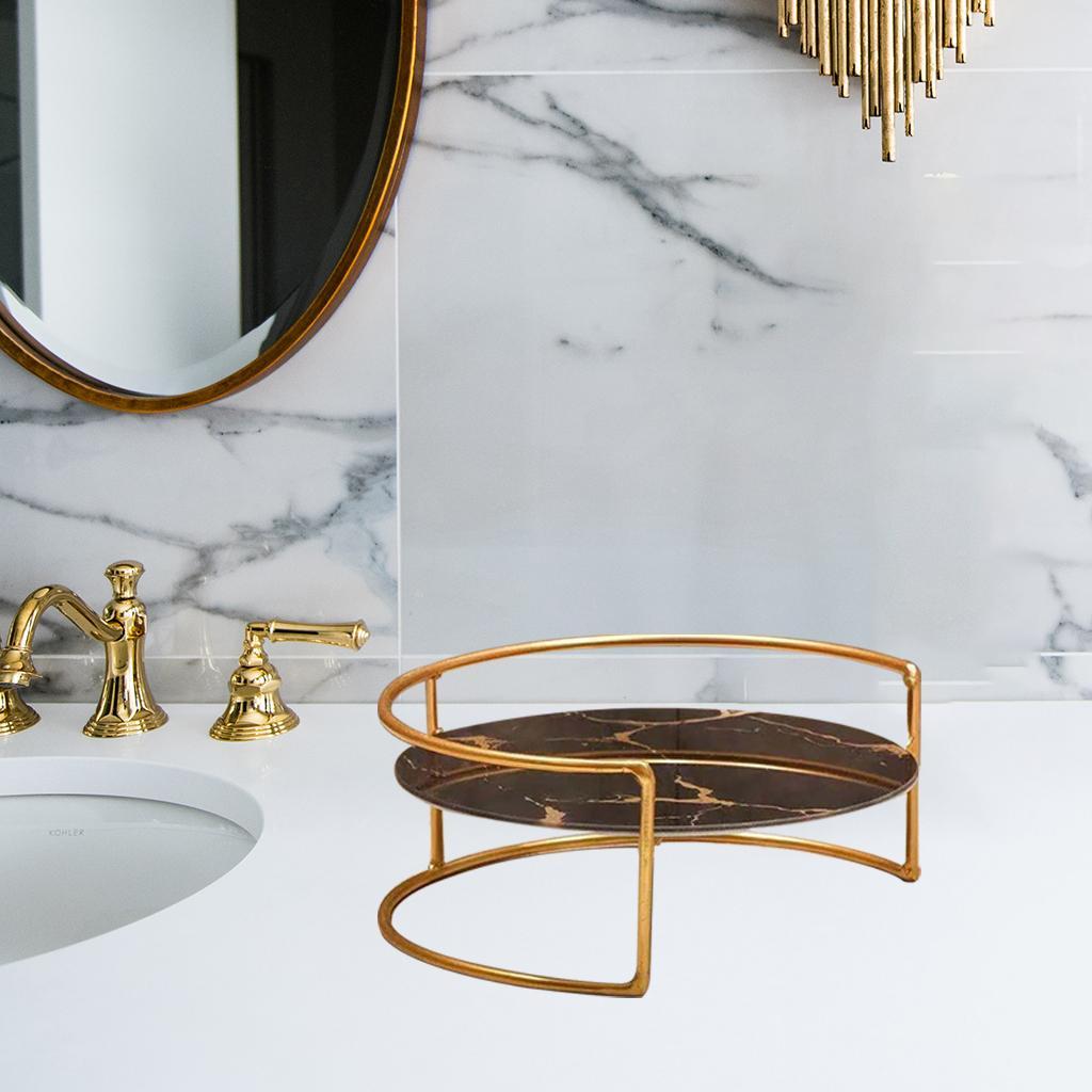 Bathroom Cosmetic Organiser Countertop, Tray Shelf for Cosmetic Skincare, Luxury