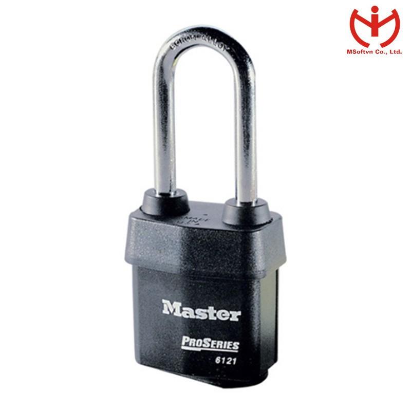 Ổ khóa thép Master Lock 6121 LJ thân rộng 54mm càng dài 64mm dòng ProSeries - MSOFT