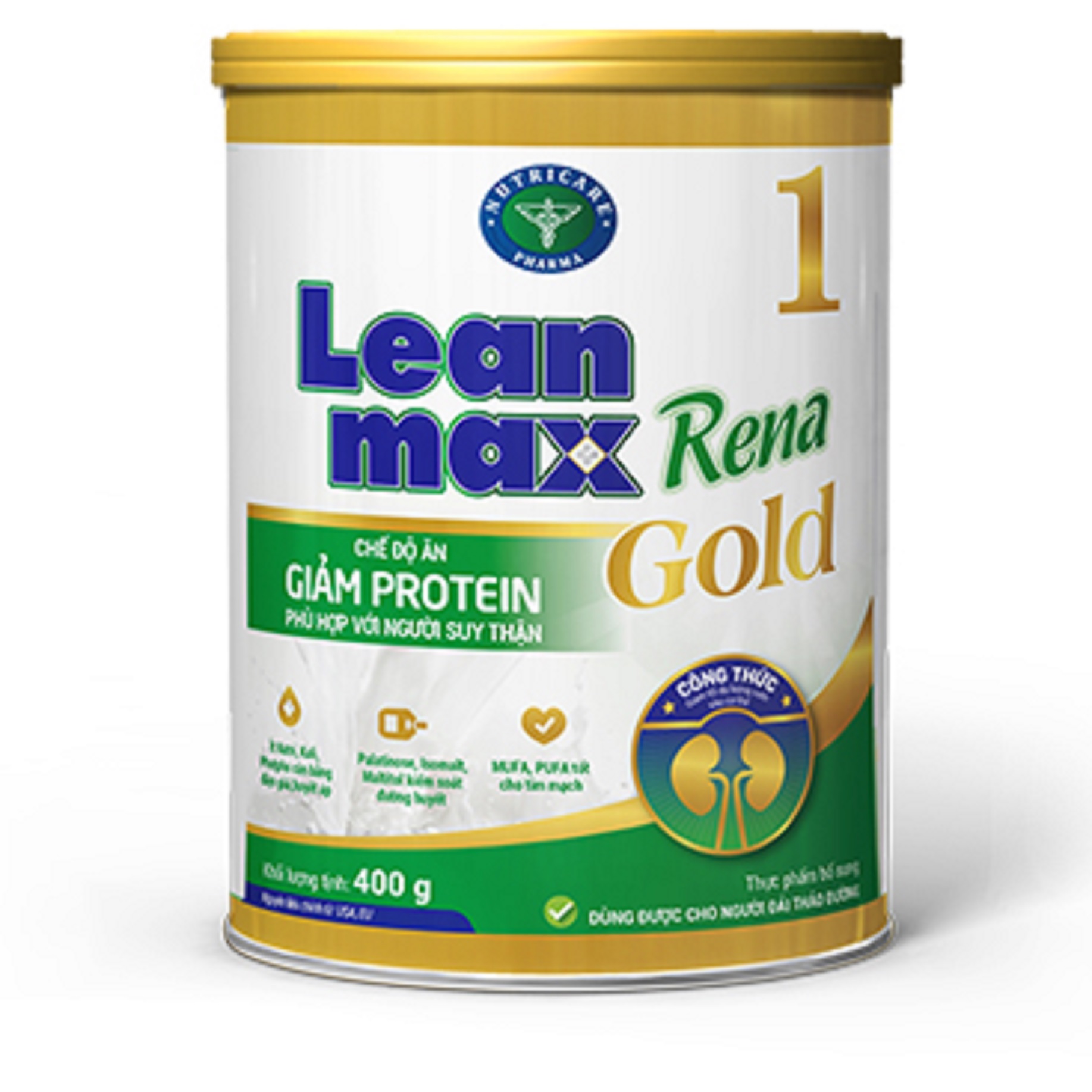 SỮA DINH DƯỠNG CHO BỆNH NHÂN SUY THẬN TRƯỚC LỌC  - Leanmax Rena Gold 1-400g