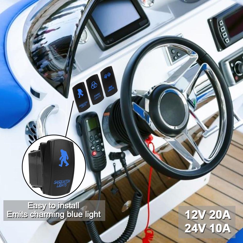 1 công tắc bật/tắt 12V 24V SPST 5 Pin cho xe hơi/tàu thuyền