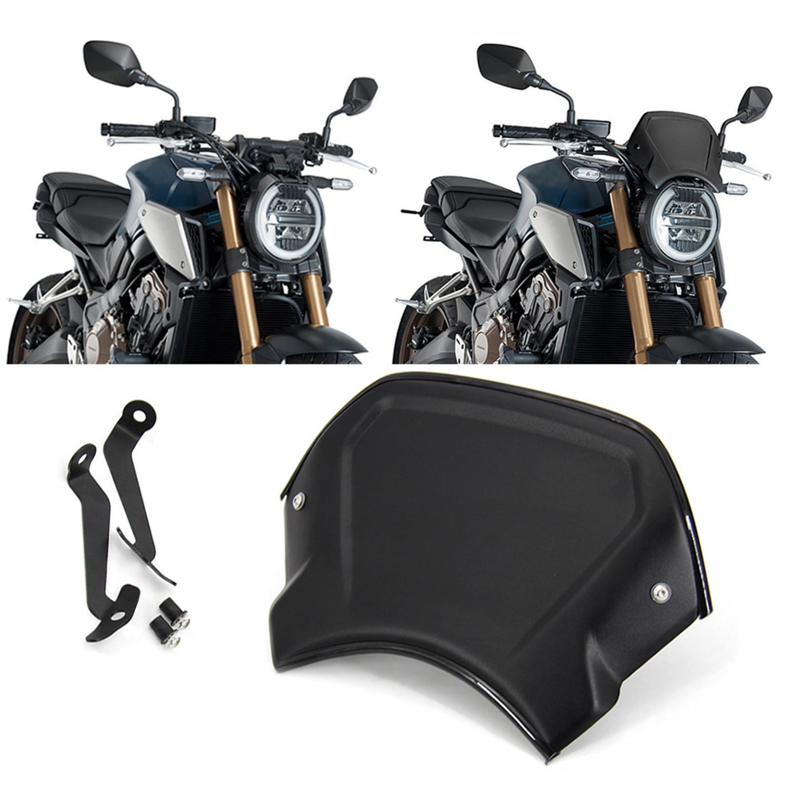 Motorcycles Windshield for  Modified Accessory Easy to Install black