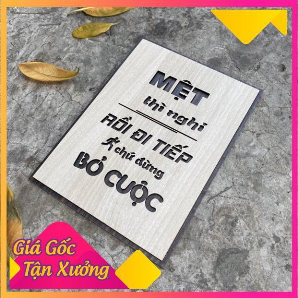 Tranh tạo động lực bằng Gỗ treo tường những câu nói slogan bất hủ ý nghĩa