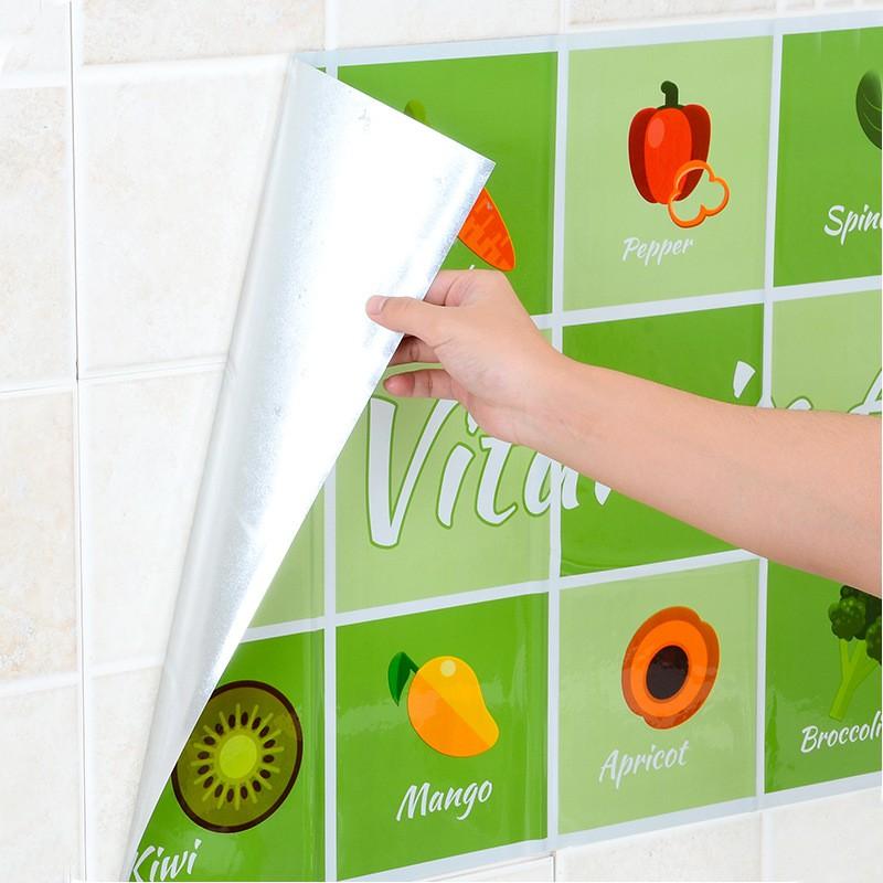 Giấy dán tường bếp, decal dán bếp, miếng dán bếp, giấy dán bếp chống dầu mỡ, chịu nhiệt cao