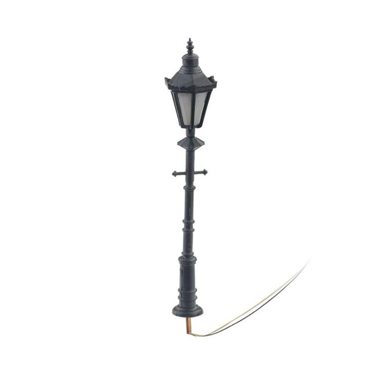 Mô hình cột đèn bát giác bóng LED tỉ lệ 1:25 trang trí sa bàn, tiểu cảnh, terrarium, DIY