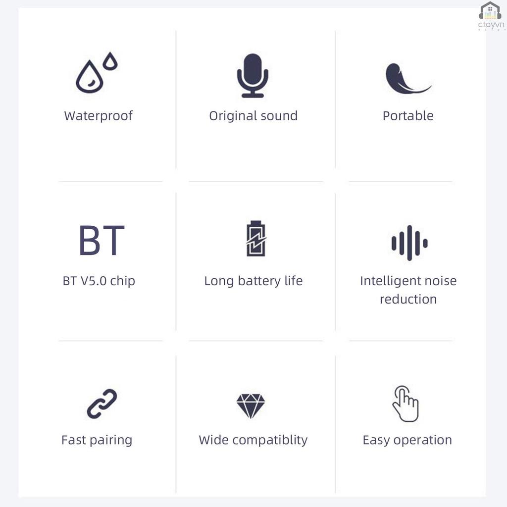 Loa bluetooth 5.0 không dây âm thanh siêu trầm hỗ trợ thẻ TF/AUX IN