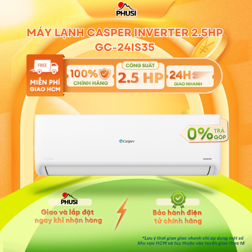 Máy lạnh Casper Inverter 2.5HP GC-24IS35 - Hàng Chính Hãng
