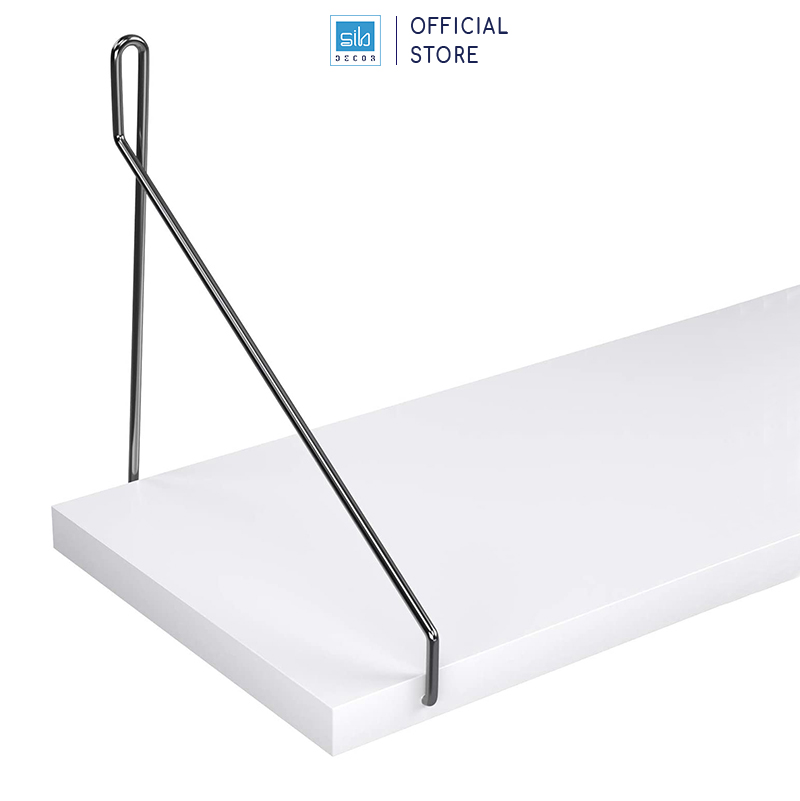 [Mua 2 giảm 10%] Kệ Gỗ Trang Trí Treo Tường Không Khoan SIB Decor, Móc Inox, Phụ Kiện Tặng Kèm KT02