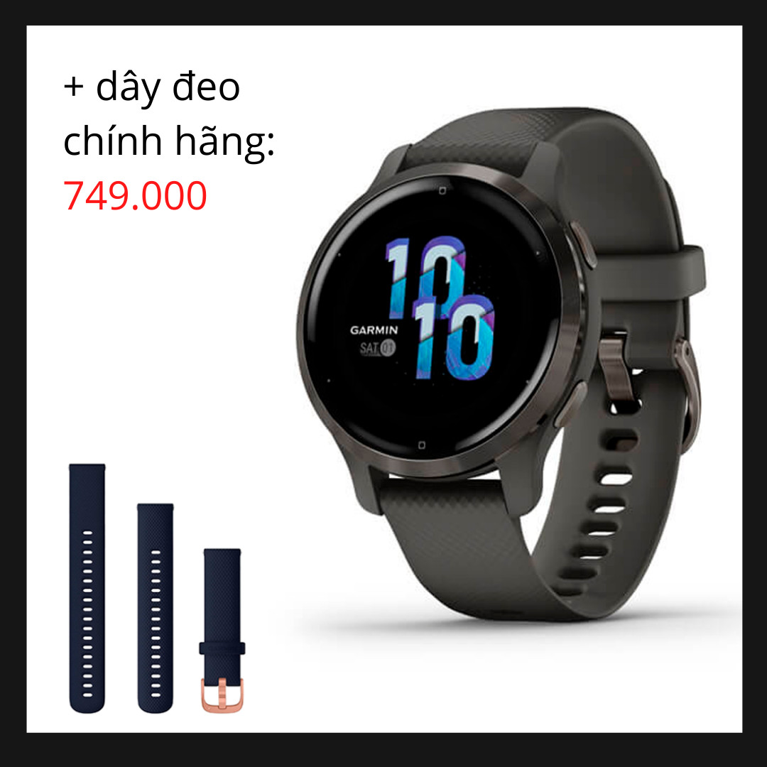 Đồng hồ thông minh GARMIN Venu 2S, GPS, Wi-Fi, KOR/SEA - Hàng Chính Hãng