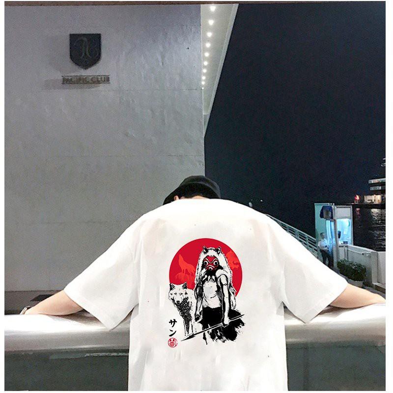 Áo thun tay lỡ nam nữ linh thú và cậu bé form rộng vải dày mịn 2020T2659