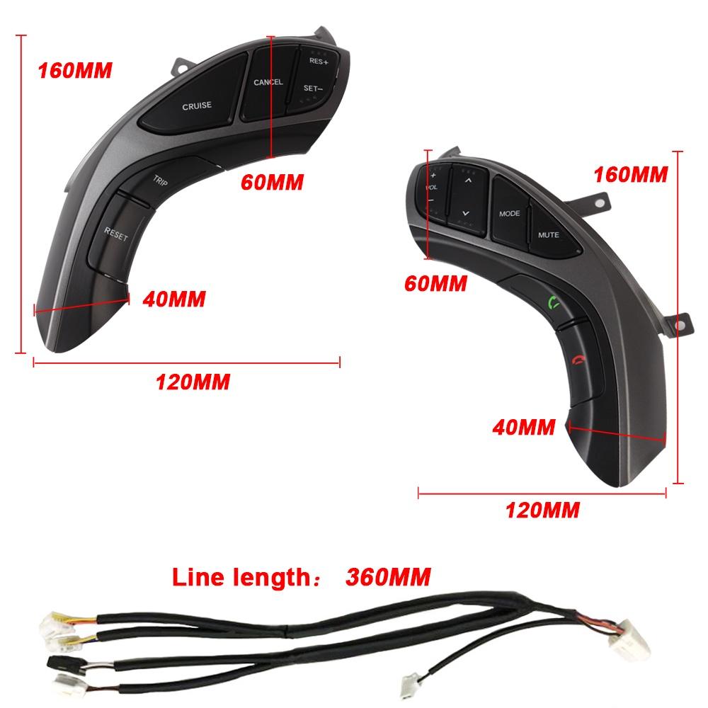 Công tắc điều khiển âm thanh gắn vô lăng xe hơi Elantra 2012-2015AT 2012-2014MT I30MT