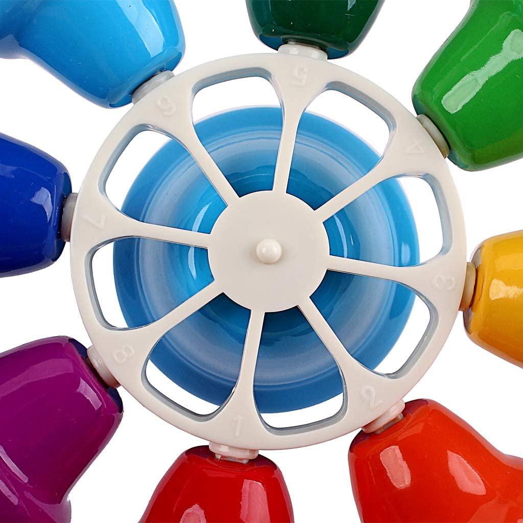 Bộ gõ âm nhạc Coloful, 8 chuông kim loại Diatonic Nhạc cụ gõ đồ chơi âm nhạc cho lễ hội, giảng dạy âm nhạc