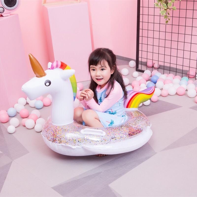 Phao Bơi Kì Lân Kid Kèm Bơm Chống Lật An Toàn Cho Bé 0-4 Tuổi