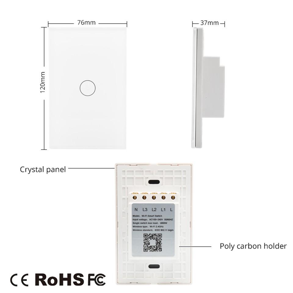 Công tắc wifi 03 kênh, điều khiển từ xa bằng điện thoại