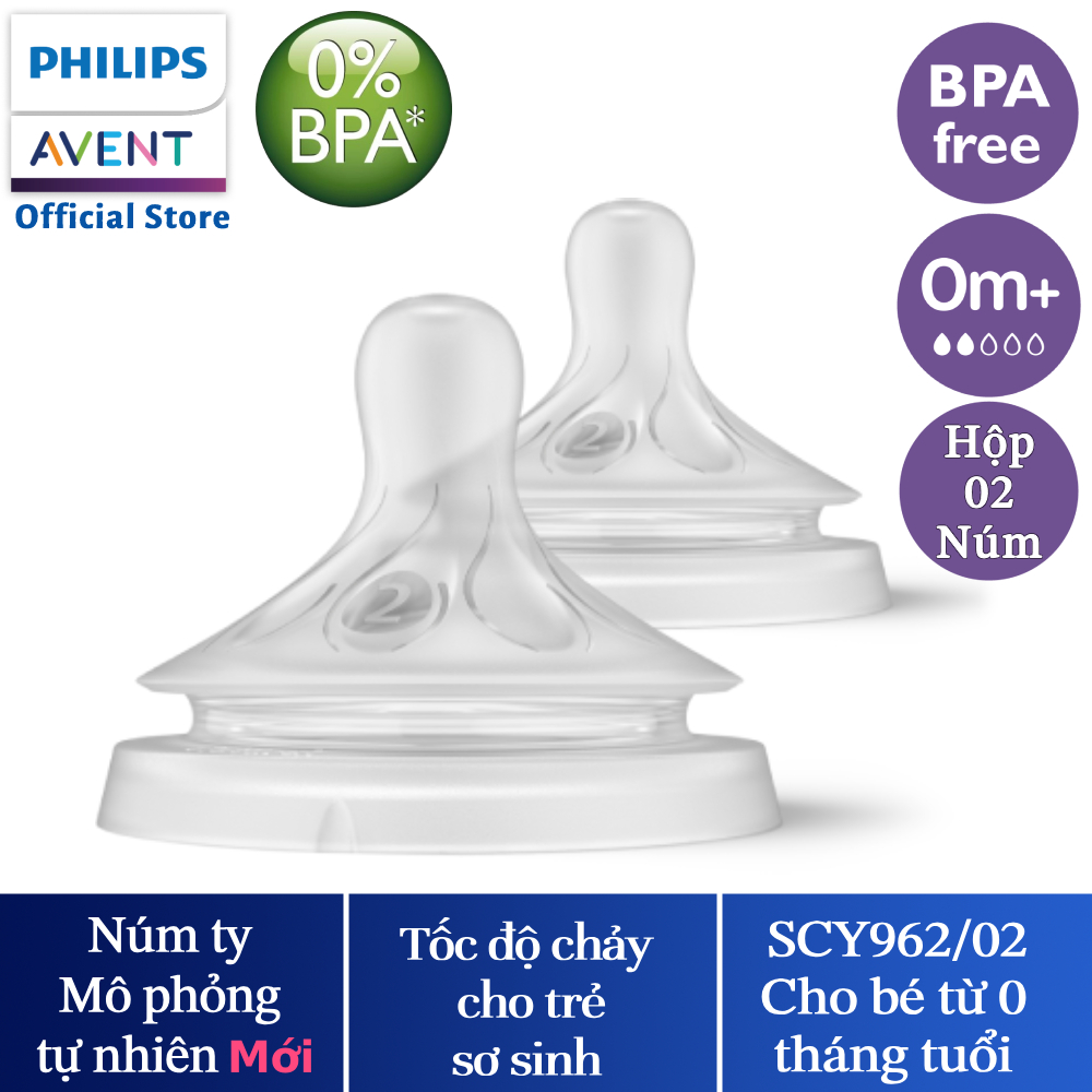 Philips Avent Núm ty mô phỏng tự nhiên mới SCY962/02 SCY963/03 SCY964/02 SCY965/02 SCY966/12