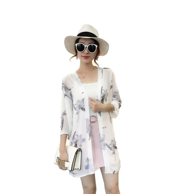 Áo Khoác Kimono Dài Chống Nắng Cho Nữ