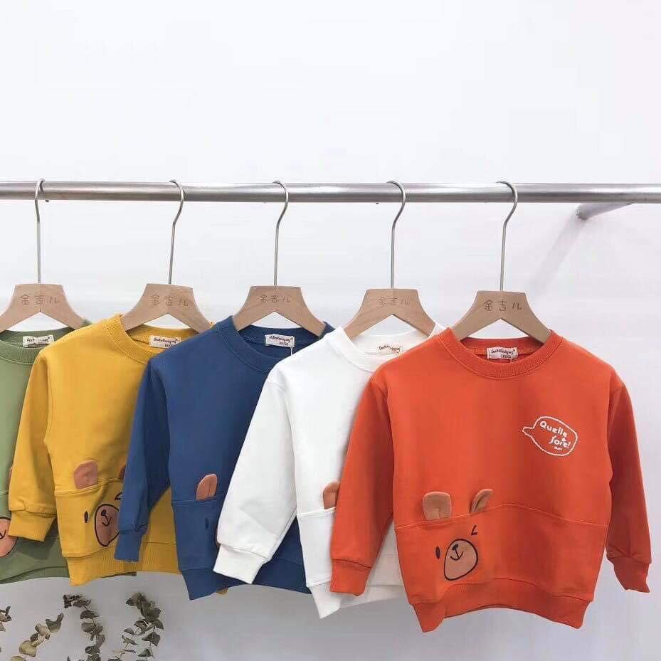 Áo nỉ tai gấu cho bé