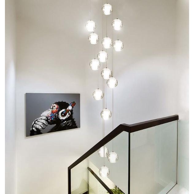 Đèn thả thông tầng ROLINA hiện đại 15 bóng trang trí nội thất sang trọng .