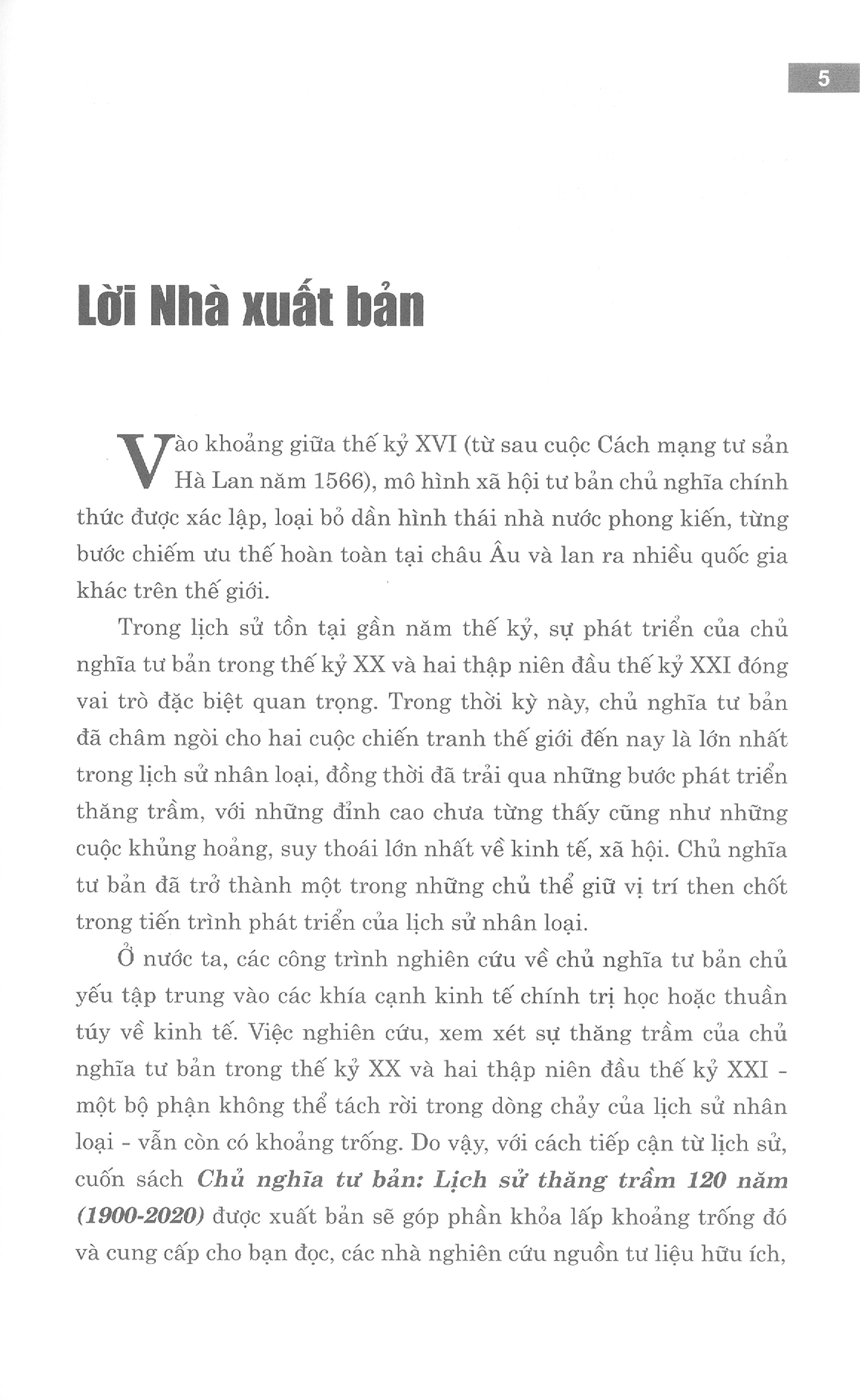 Chủ Nghĩa Tư Bản Lịch Sử Thăng Trầm 120 Năm (1900 - 2020)