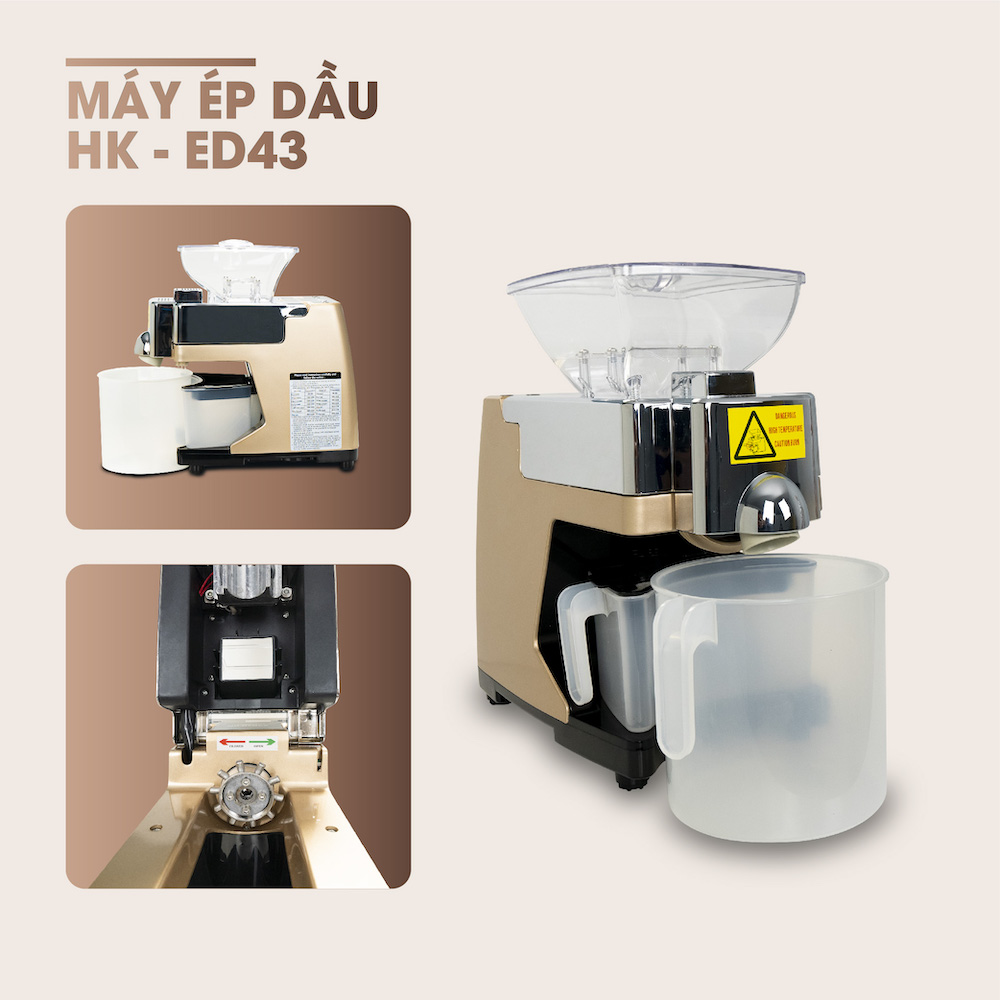 Máy Ép Dầu Thực Vật HAKAWA - HK-ED43 - Hàng nhập khẩu - Bảo hành chính hãng 12 tháng