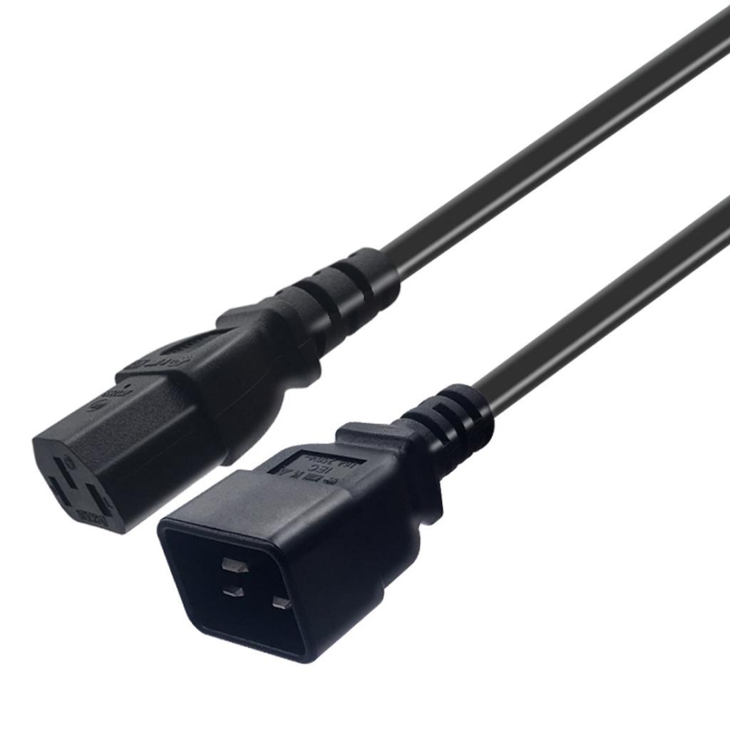 6Ft 250V 10A 16A IEC 320 C13 to C20   Extension Cord for PDU UPS
