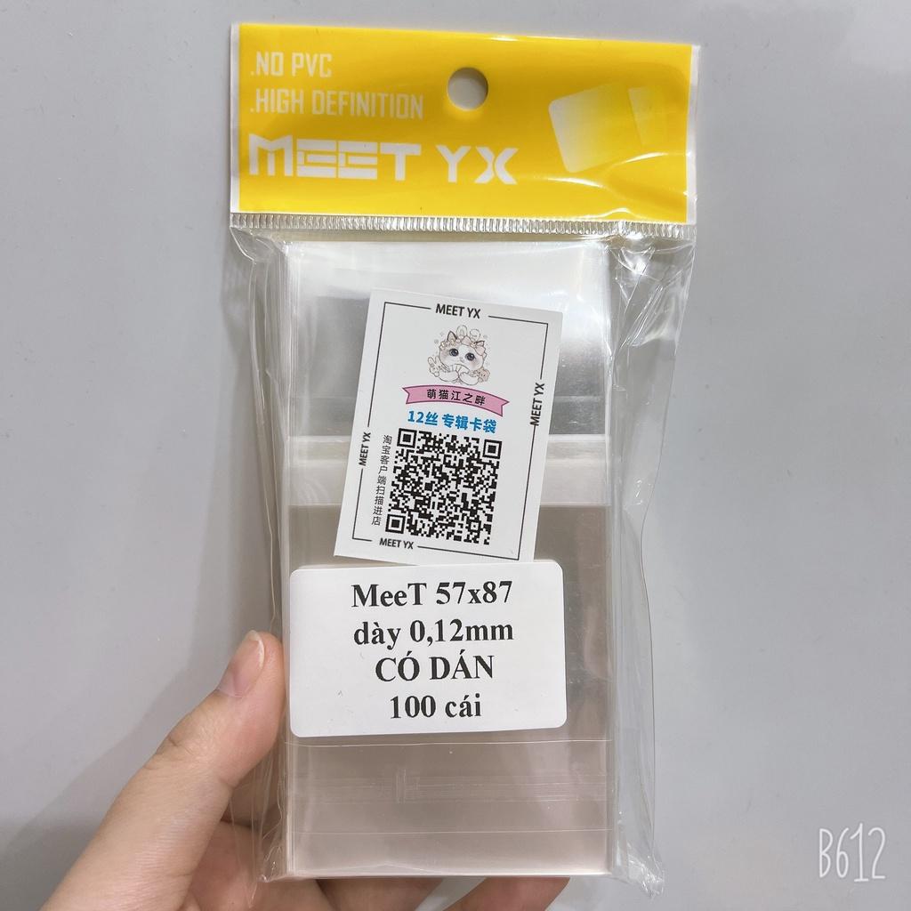 [MT01] Sleeve bọc card thẻ bài MEET, nhiều kích thước (size nhỏ) - 57x93 ko dán 0,2mm