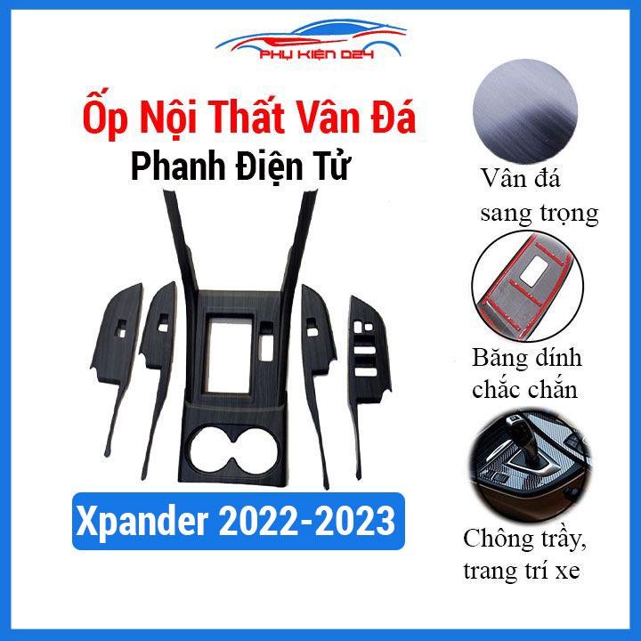 Ốp nội thất cho xe ô tô Xpander 2022-2023 phanh điện tử vân đá bảo vệ chống trầy xước và làm đẹp xe