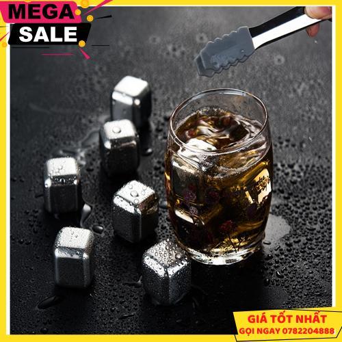 Đá Lạnh Không Tan 8 Viên  Inox 304-16X11X3.5Cm - Giao Hàng Toàn Quốc