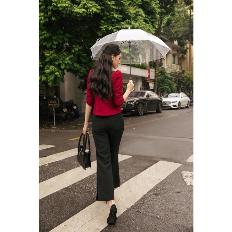 Áo sơ mi cổ vuông, tay lỡ chất liệu lụa xốp, co giãn, mặc nhẹ phù hợp đi làm đi chơi CLARA MARE BLS4008