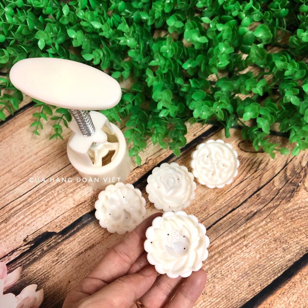 Khuôn Trung Thu 3D Siêu Sắc Nét - Hình Sen Hồng 50g
