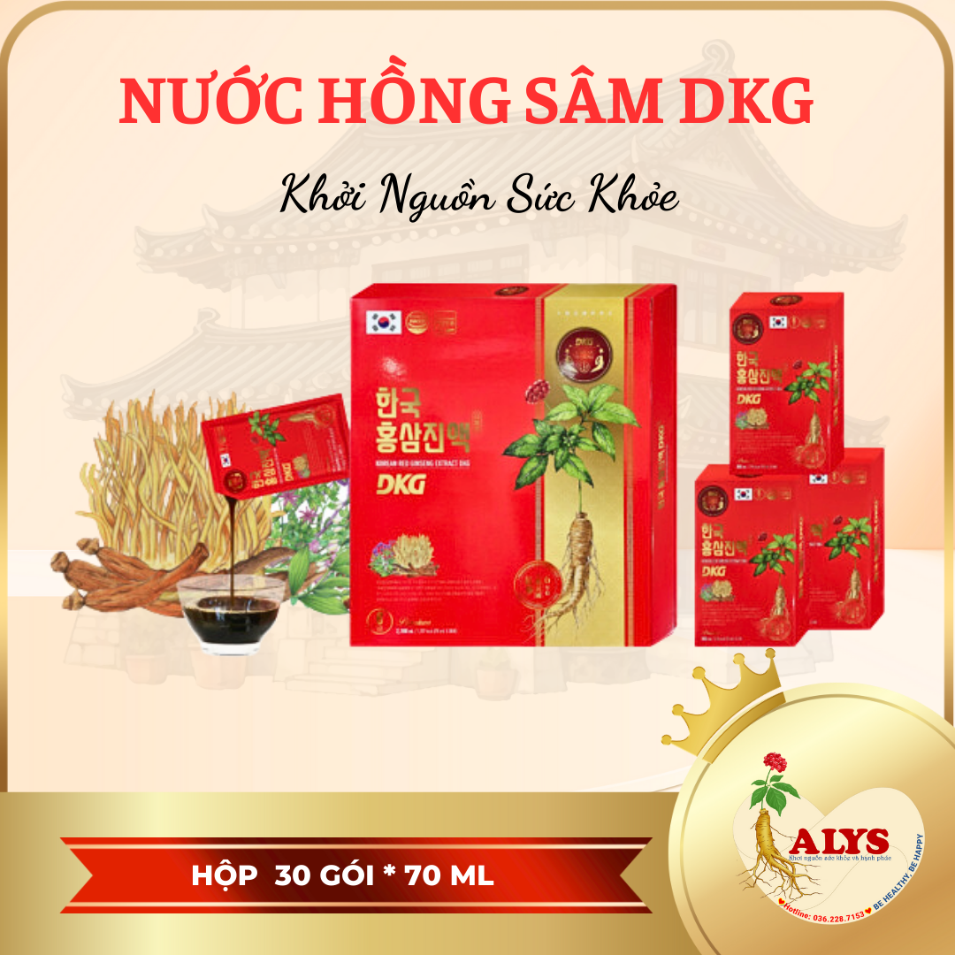 Hình ảnh Nước Hồng Sâm DKG Daedong Hàn Quốc ( Hộp 70mlx30 gói )