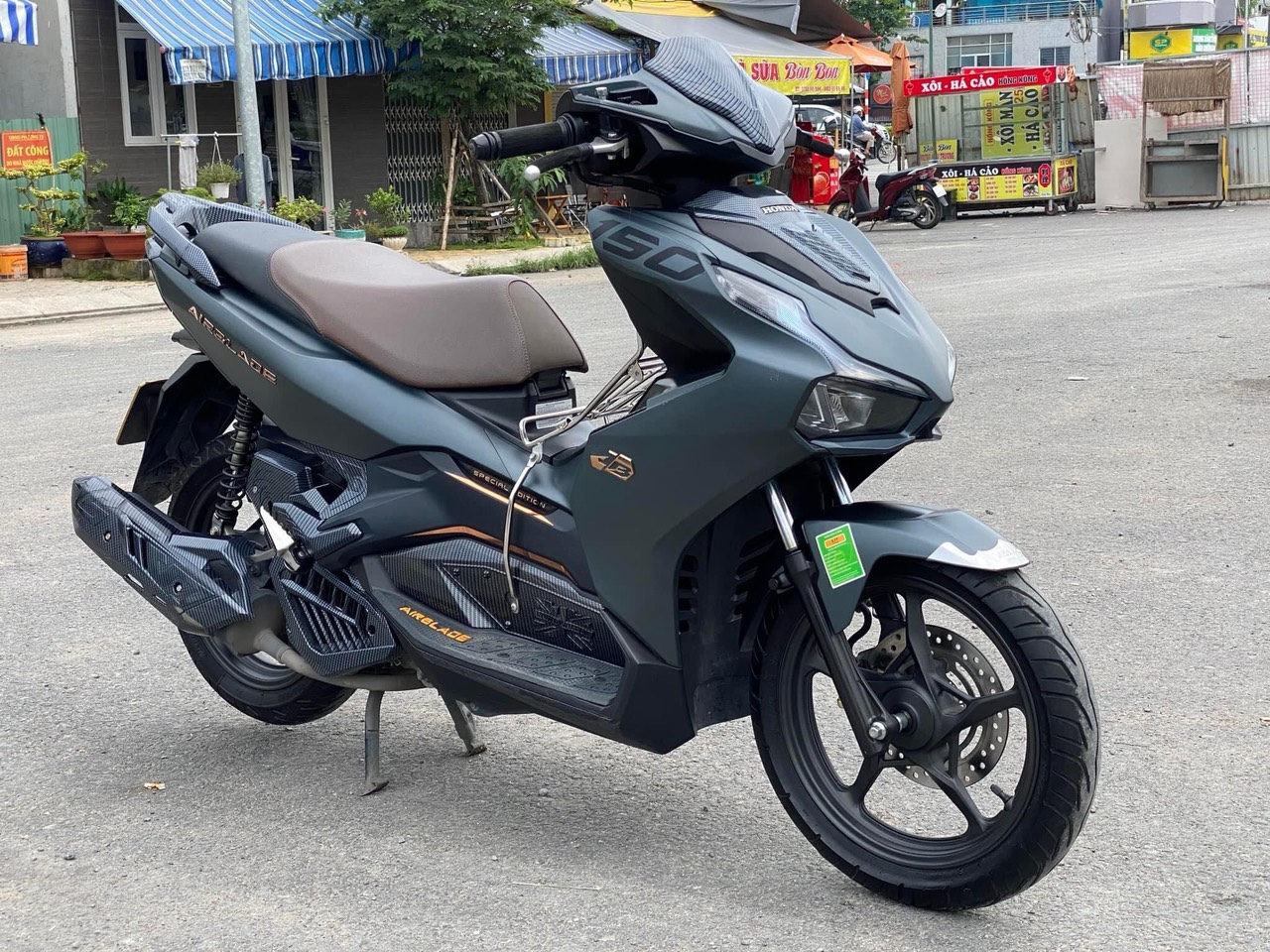 COMBO ỐP PHỤ KIỆN TRANG TRÍ DÙNG CHO XE AB 2020 2021 - 125 150cc CACBON ( 3 MÓN : CHE PÔ, BẦU E, KÉT NƯỚC )