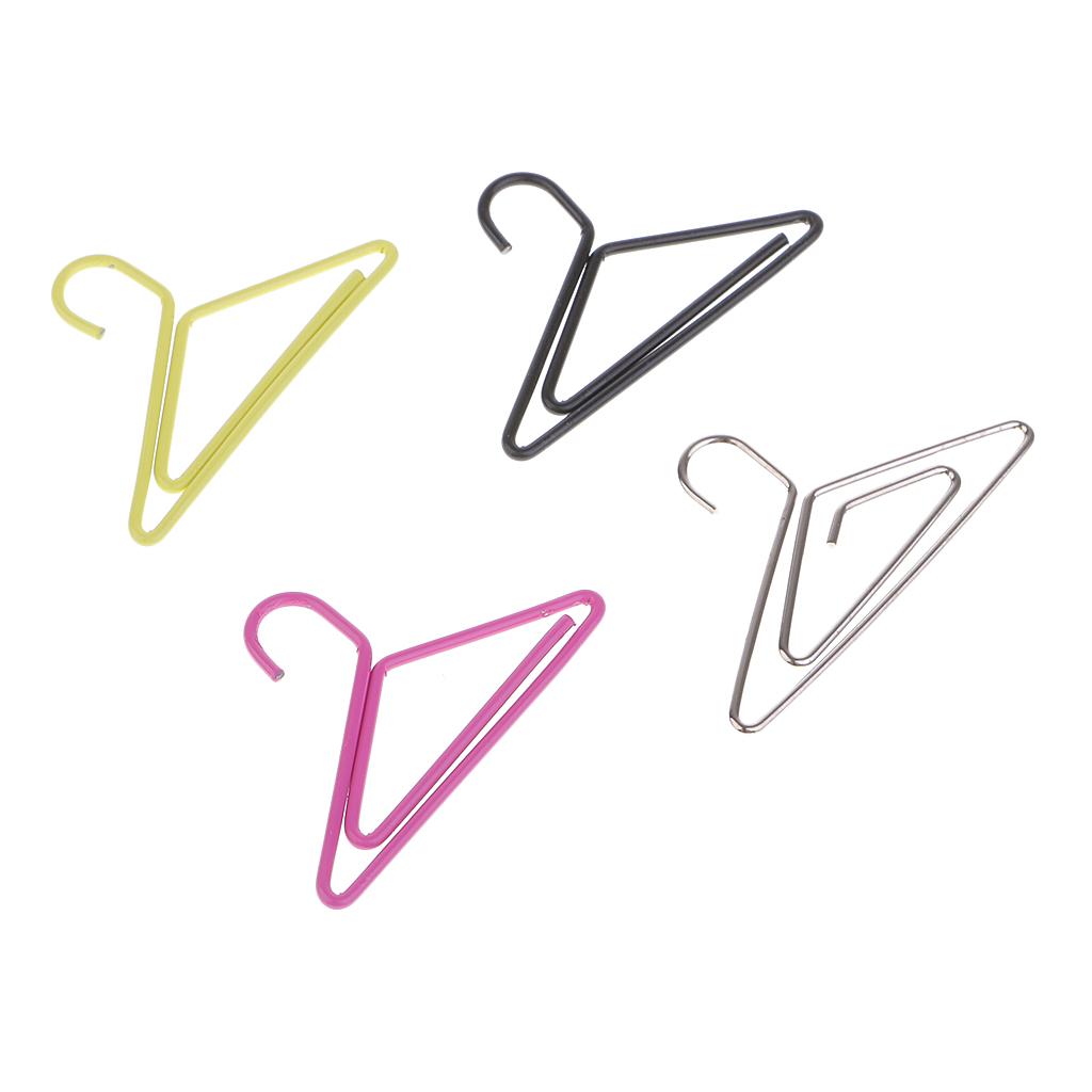 30X Kim Loại Móc Treo Quần Áo Hình Kẹp Giấy Đáng Dấu Cho Trường Văn Phòng