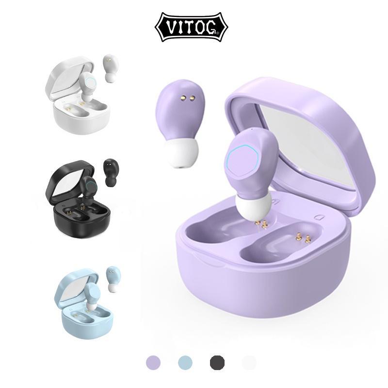 Tai Nghe Nhét Tai Bluetooth Không Dây Mini Vitog Tws M21 Chống Ồn Có Micro Tiện Dụng