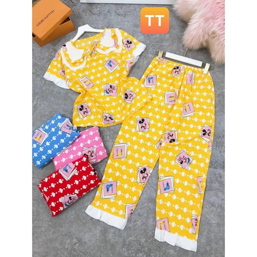 ĐỒ BỘ PIJAMA LỤA CAO CAP SIZE TU 40 DEN 60 KI