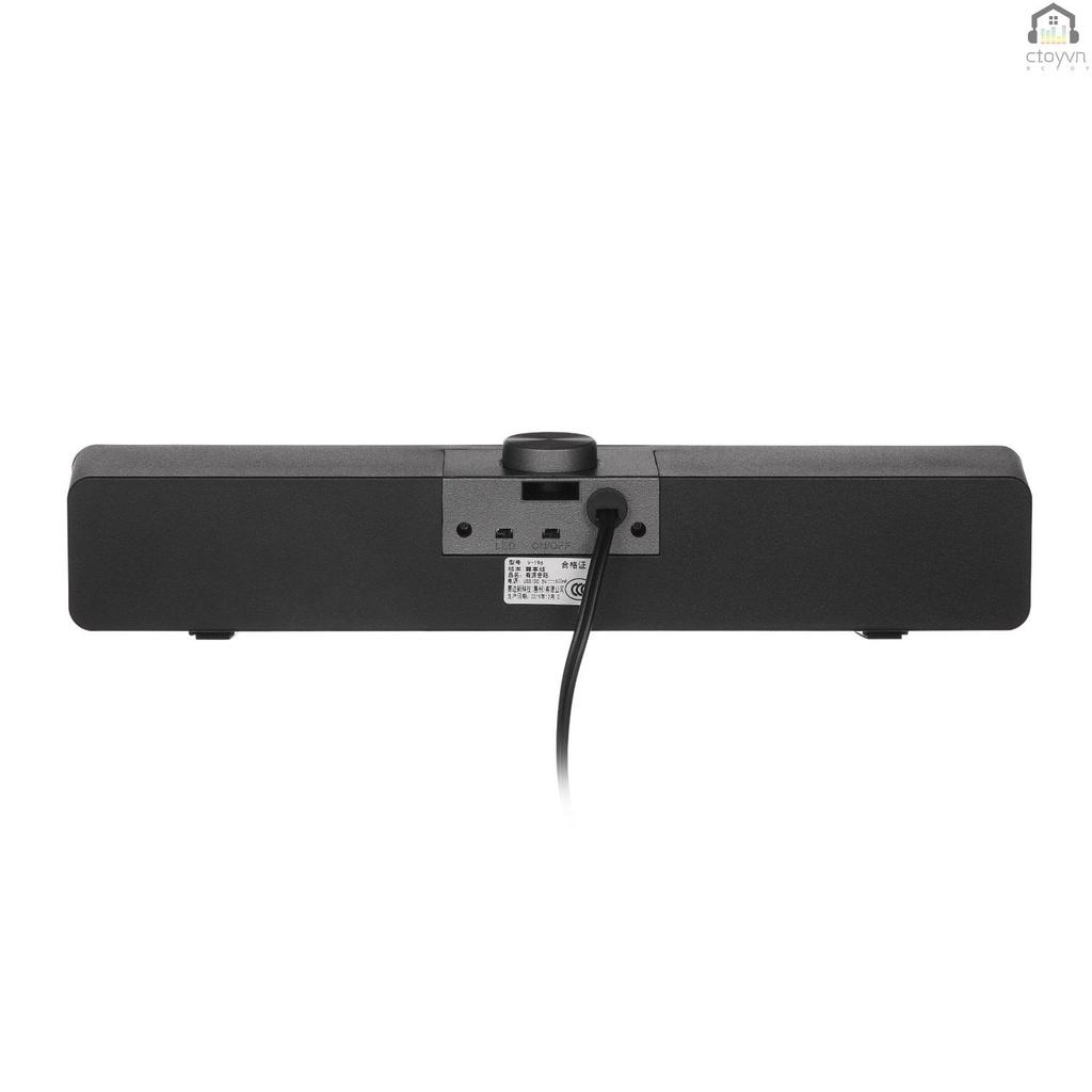 Loa máy tính V-196 cổng USB âm thanh siêu trầm jack 3.5mm