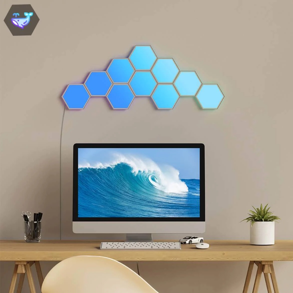 Đèn LED lục giác Govee Glide Hexa Light Panels H6061 | DIY trang trí tường, lắp ghép thông minh, 40 chế độ màu sẵn | Hàng chính hãng