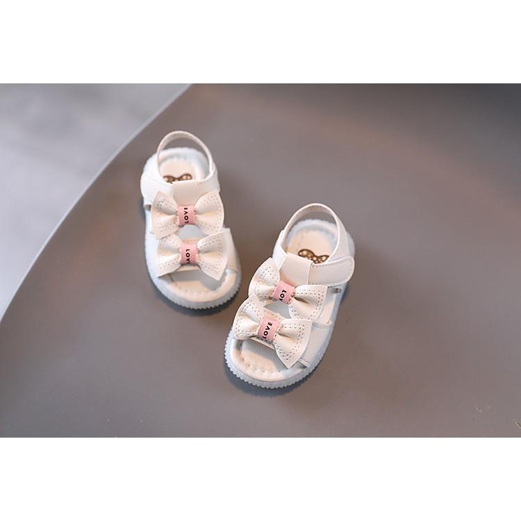 sandal bé gái size 16-20 hai nơ điệu đà