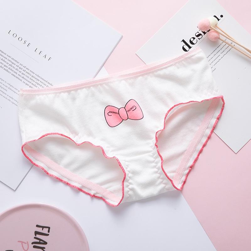 Set 5 quần lót cotton kháng khuẩn nữ họa tiết dễ thương QLN40
