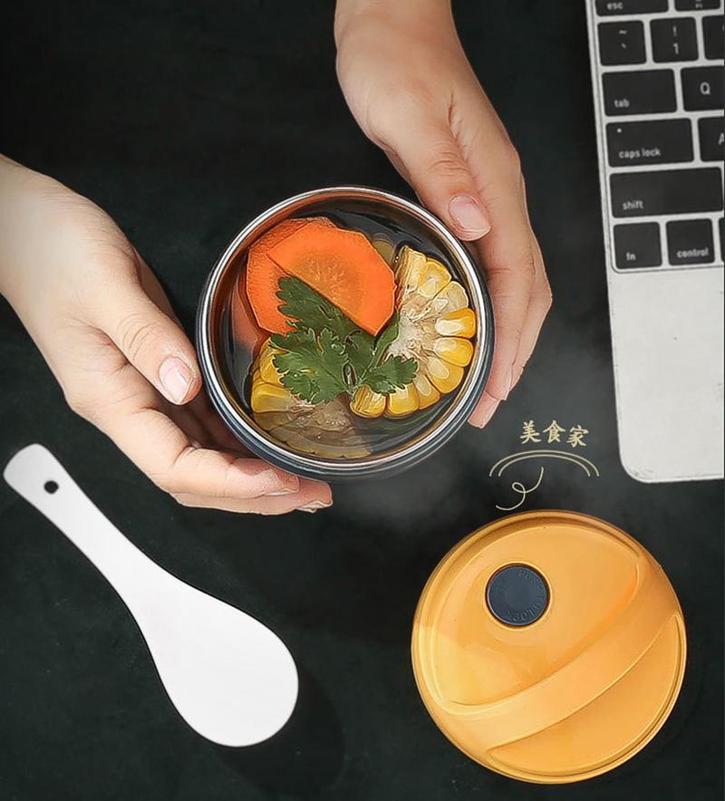 500Ml Canh Cup Hộp Cơm Inox Giữ Nhiệt Cốc Hộp Đựng Thực Phẩm Giữ Nhiệt Cốc Hút Chân Không Bình Bình Giữ Nhiệt Kèm Muỗng dành Cho Trẻ Em