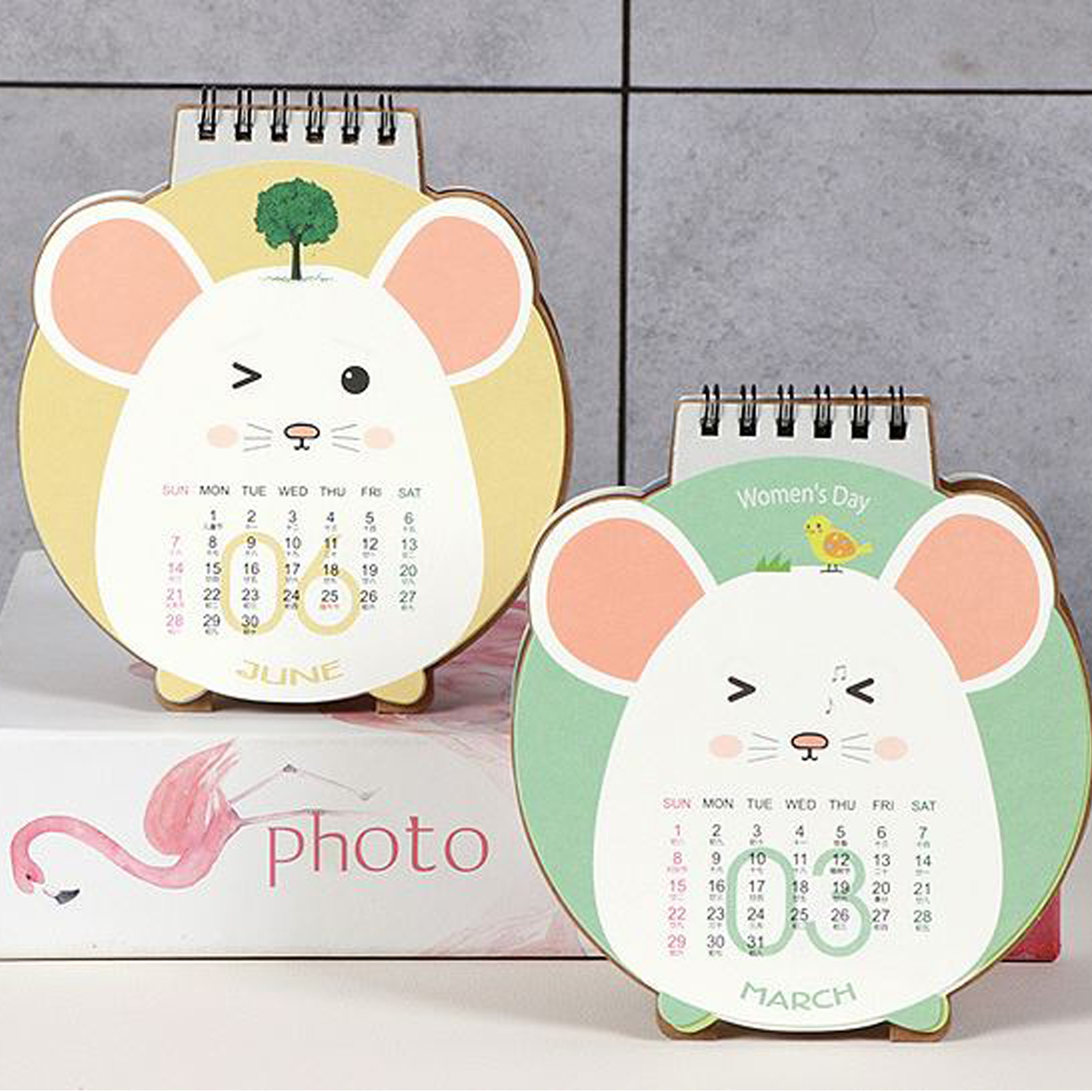 Lịch Để Bàn 2020 Hình Chú Chuột Ver.2  (13x16cm)