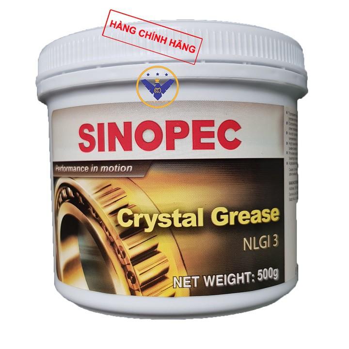 COMBO 2 Mỡ bò bôi trơn chịu nhiệt Sinopec C'rystal Grease NLGI 3 - 500g