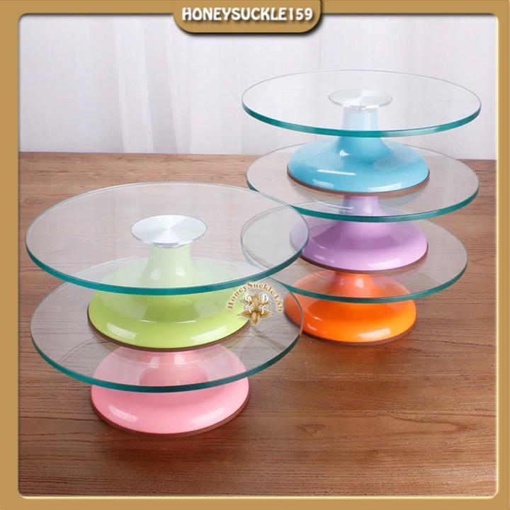Bàn Xoay Trang Trí Bánh Mặt Kính 30cm
