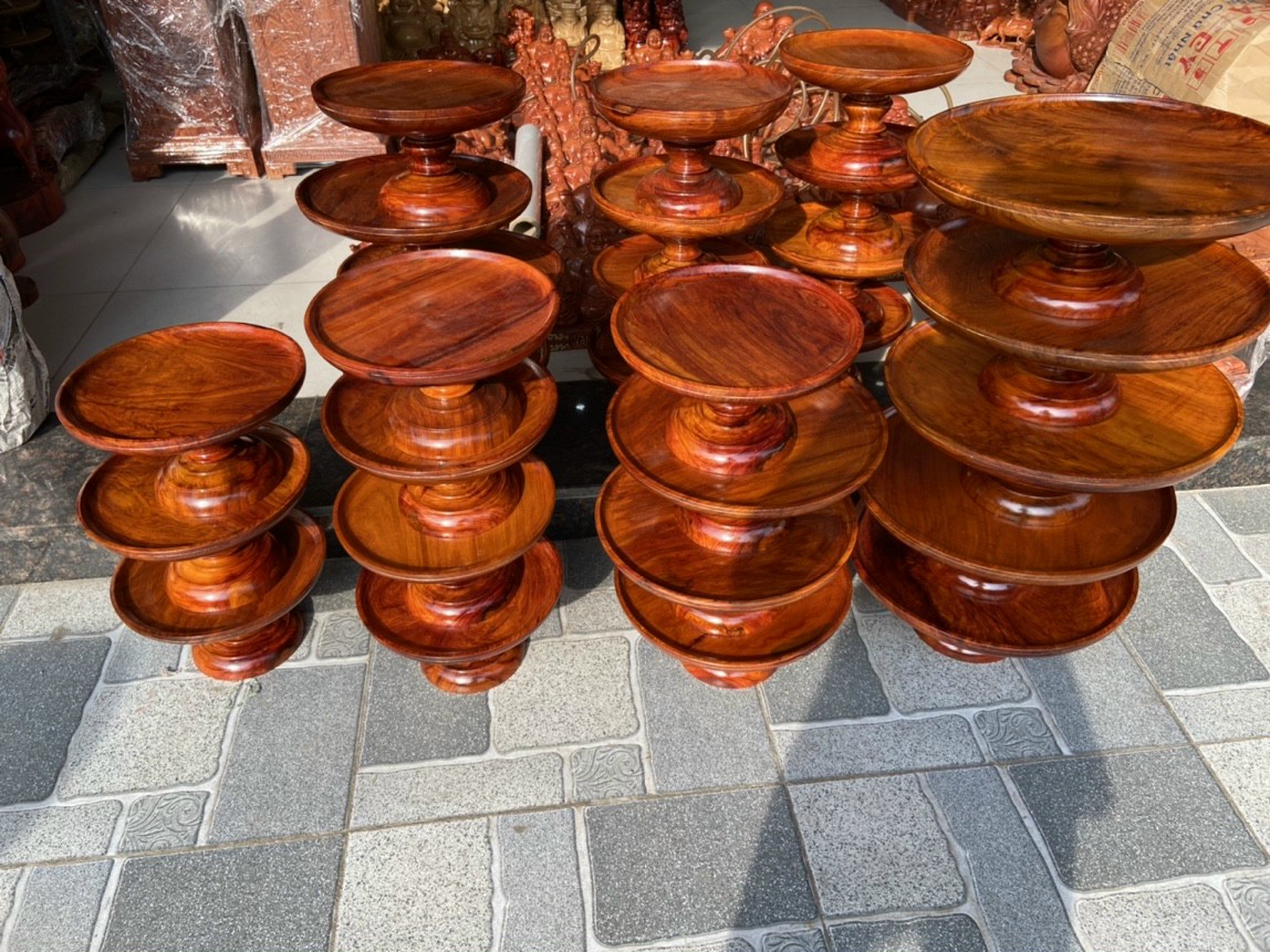 Đĩa trái cây gỗ hương ngang 20 cm